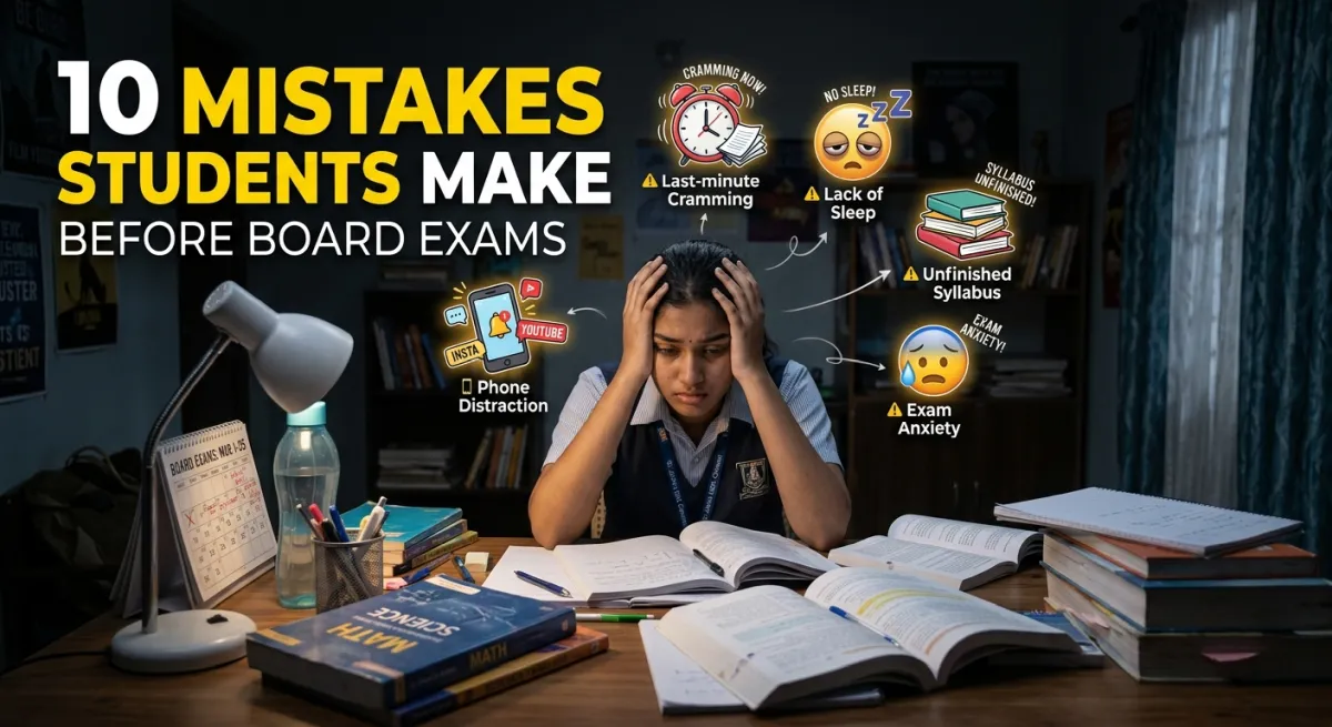 10 Mistakes Students Make Before Class 10 and 12 Exams